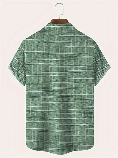 Lenoir™ | Chemise élégante à motif rayé et à carreaux