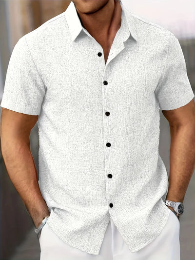 Lenoir™ | Chemise légère à manches courtes en mélange de lin