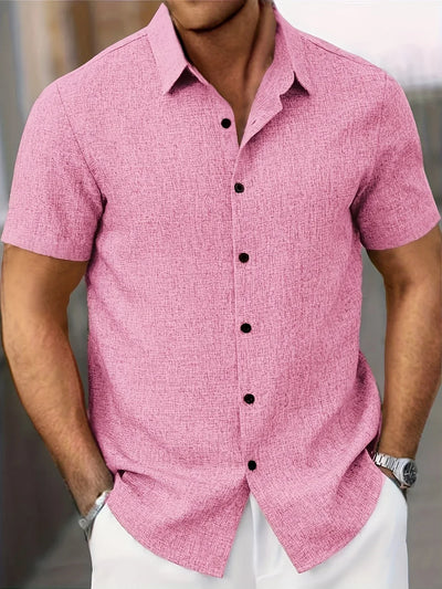Lenoir™ | Chemise légère à manches courtes en mélange de lin