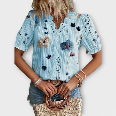 Emily - Blusa elegante con scollo a V