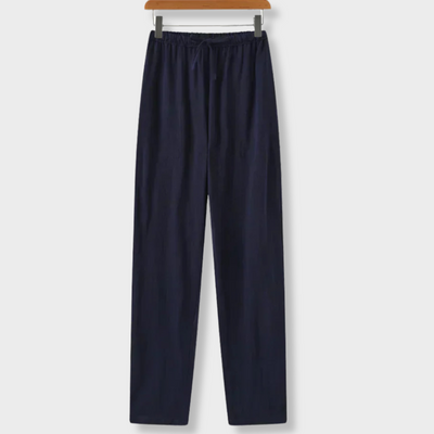 Pantaloni slim in lino