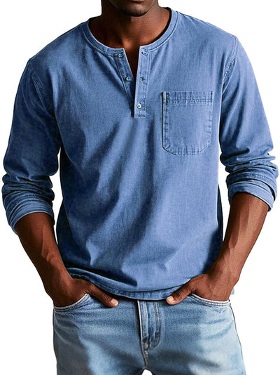 Lenoir™ - Chemise Vintage à Manches Longues