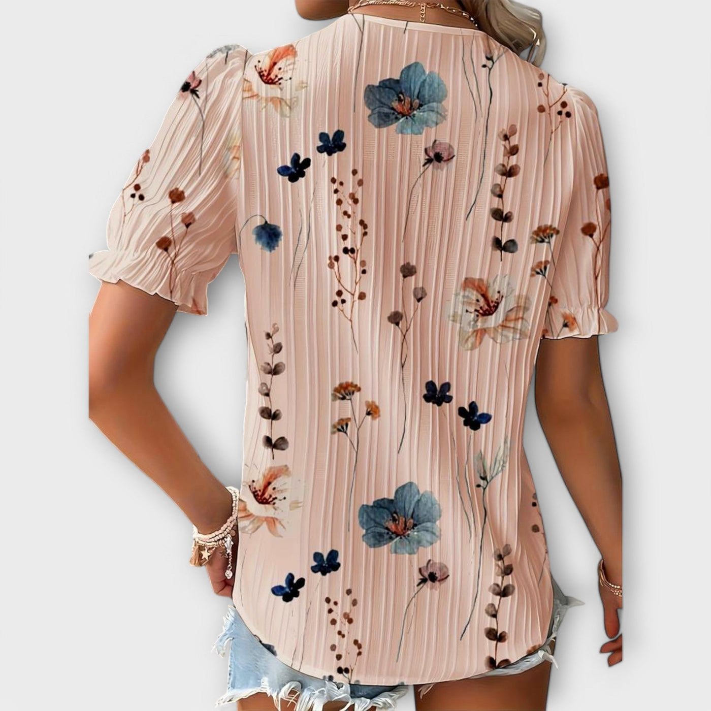 Emily - Blusa elegante con scollo a V