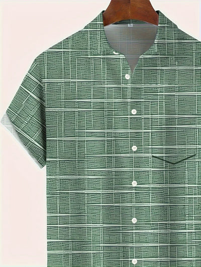 Lenoir™ | Chemise élégante à motif rayé et à carreaux