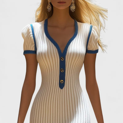 Elegante abito midi con gonna a sirena