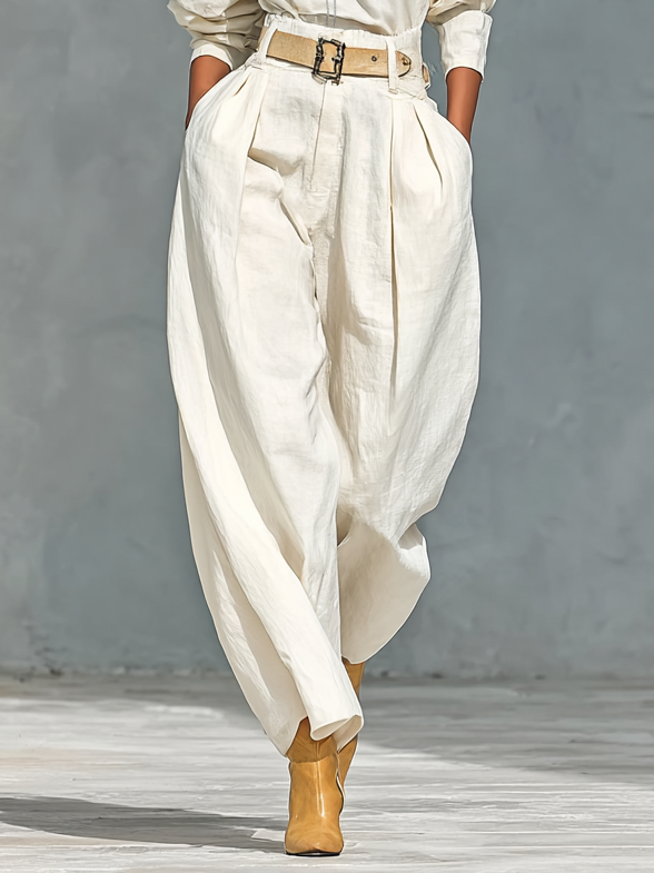 Camicia da donna con pantaloni a gamba larga