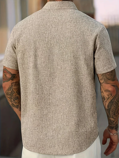 Lenoir™ | Chemise légère à manches courtes en mélange de lin