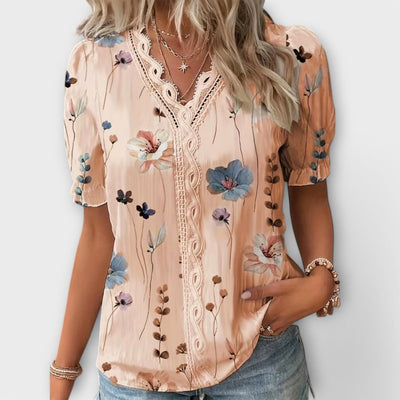 Emily - Blusa elegante con scollo a V