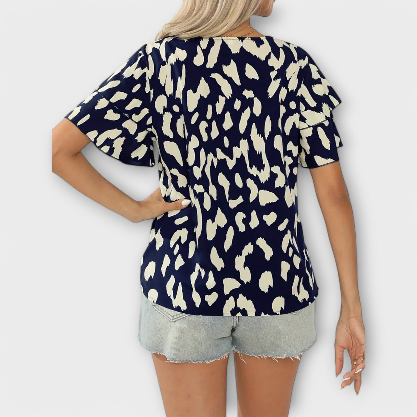 Evelyn - Maglietta casual con scollatura rotonda
