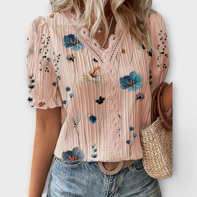 Emily - Blusa elegante con scollo a V
