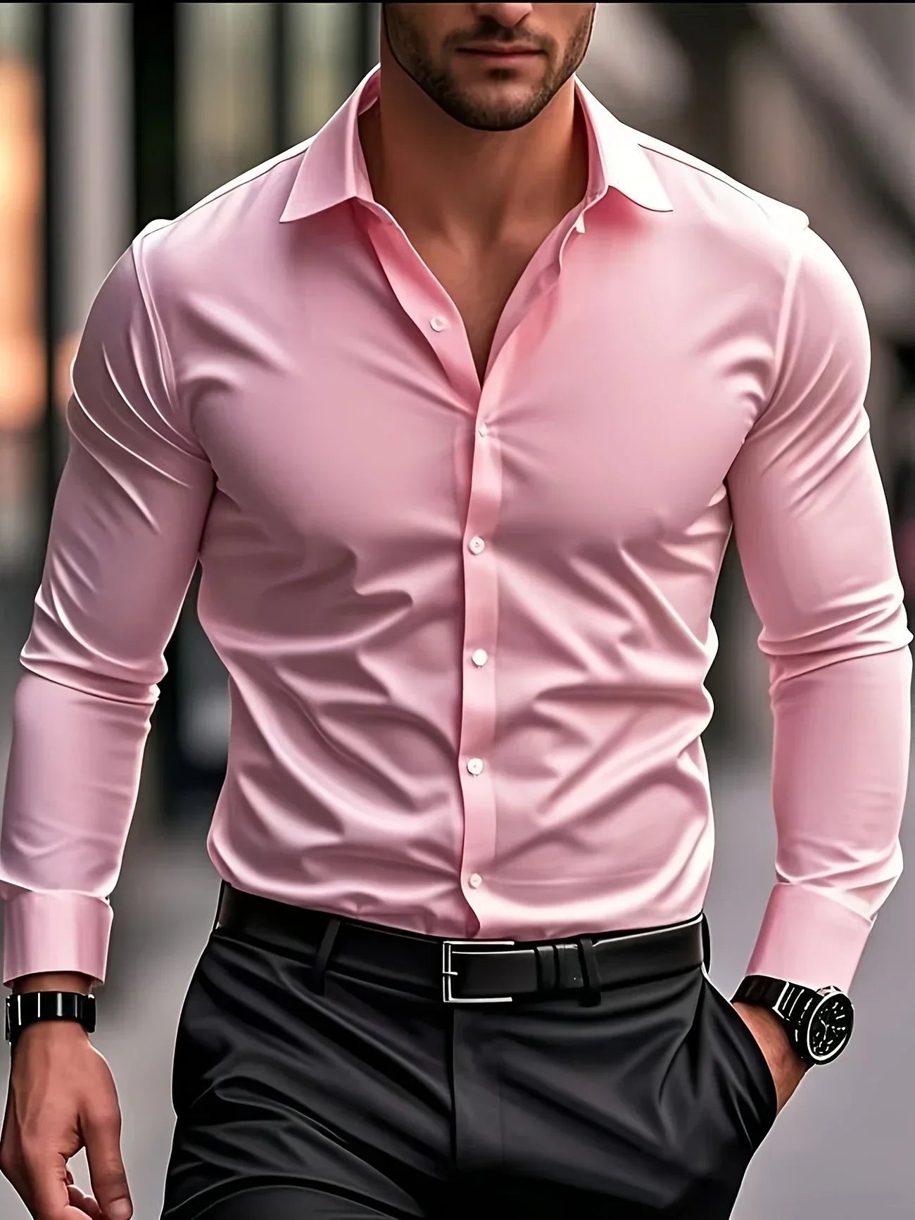 Lenoir™ | Chemise élégante à manches longues avec boutons