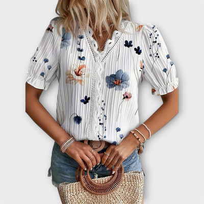 Emily - Blusa elegante con scollo a V