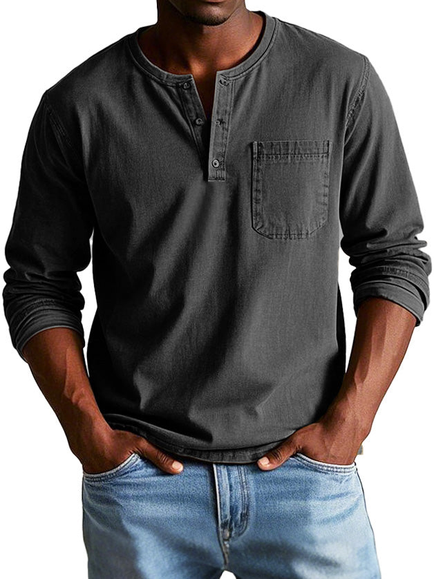 Lenoir™ - Chemise Vintage à Manches Longues