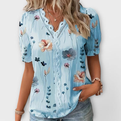 Emily - Blusa elegante con scollo a V