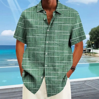 Lenoir™ | Chemise élégante à motif rayé et à carreaux