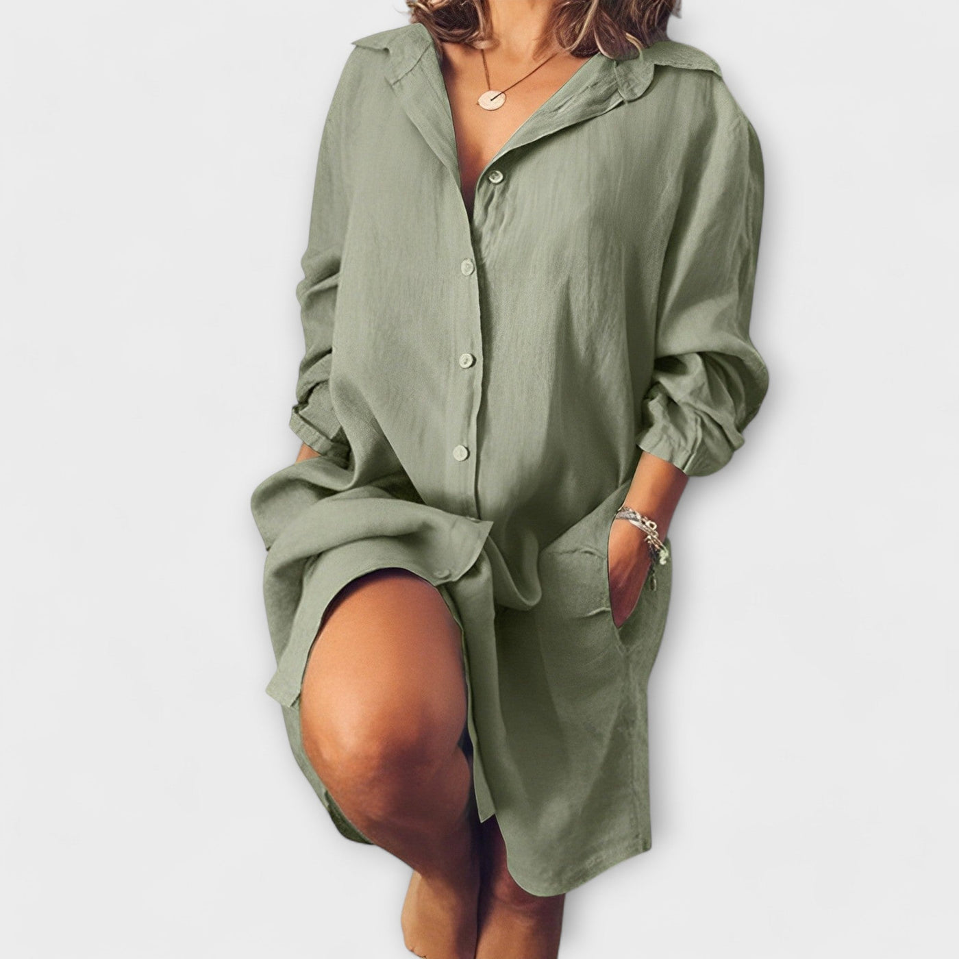 Blusa in lino casual per ogni giorno