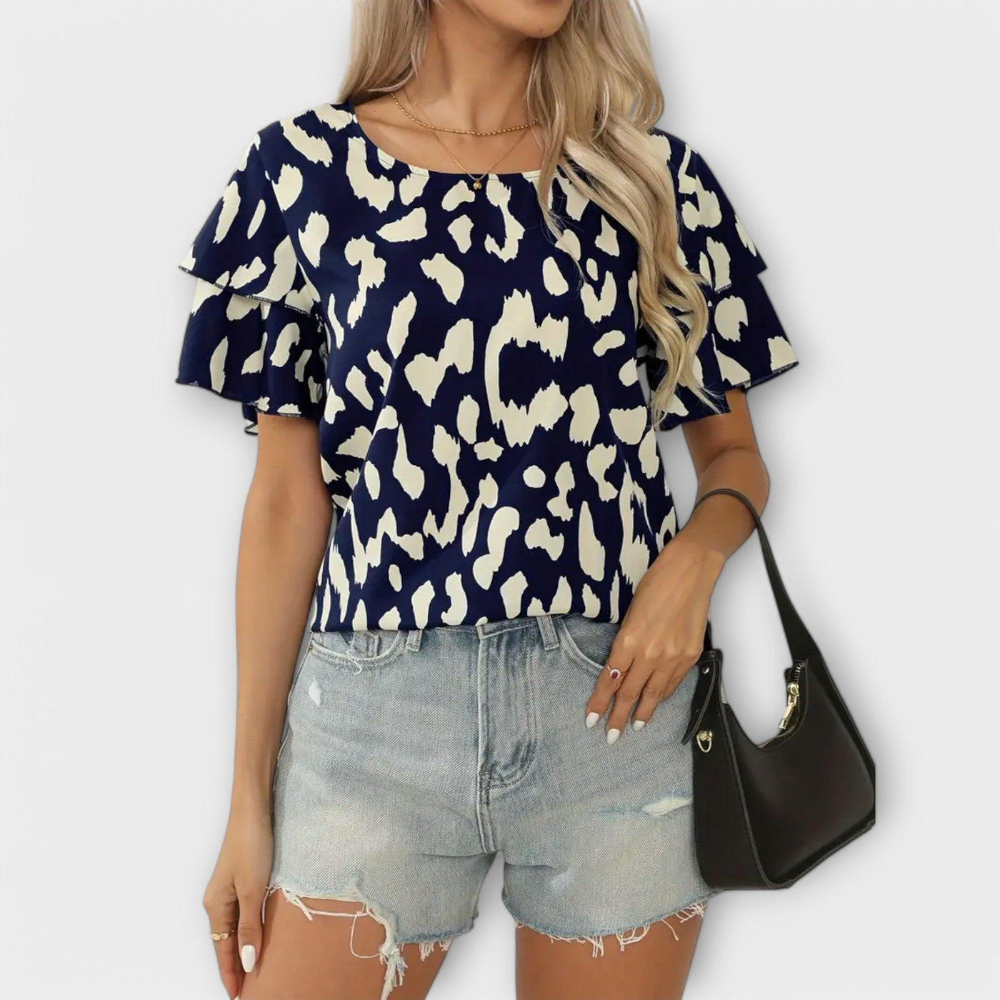 Evelyn - Maglietta casual con scollatura rotonda