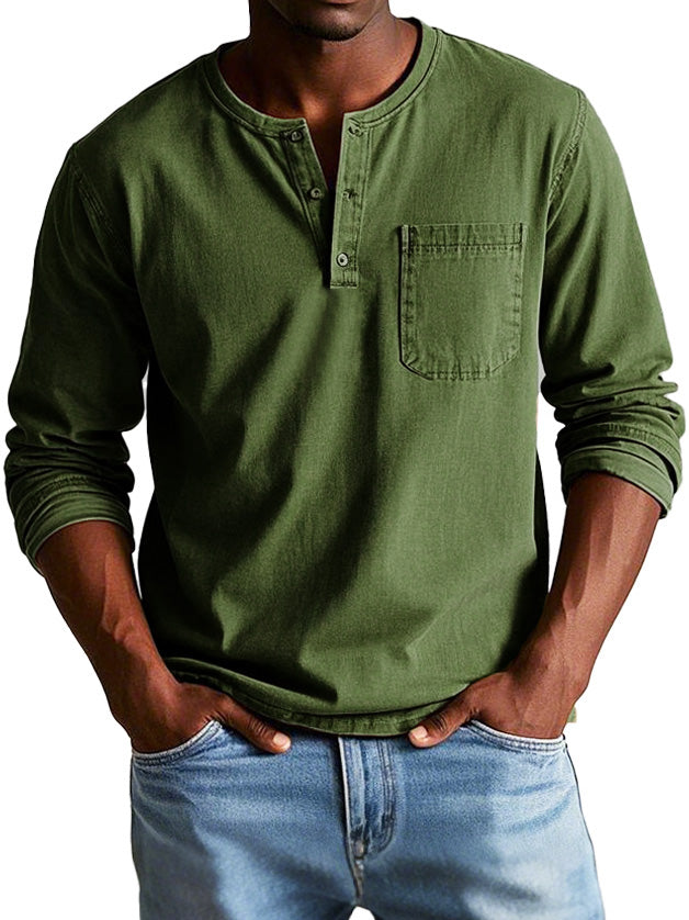 Lenoir™ | Camicia Vintage a Maniche Lunghe