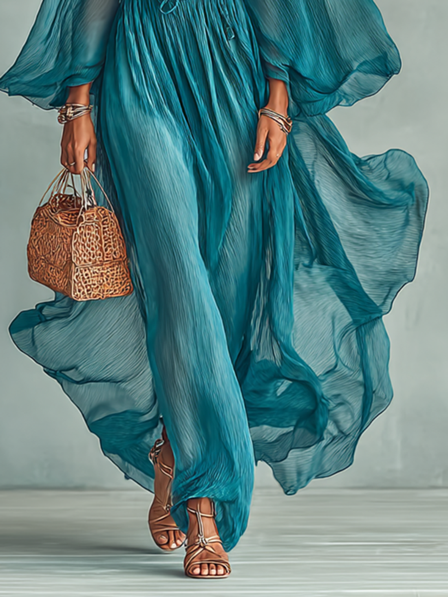 Abito Maxi in Chiffon