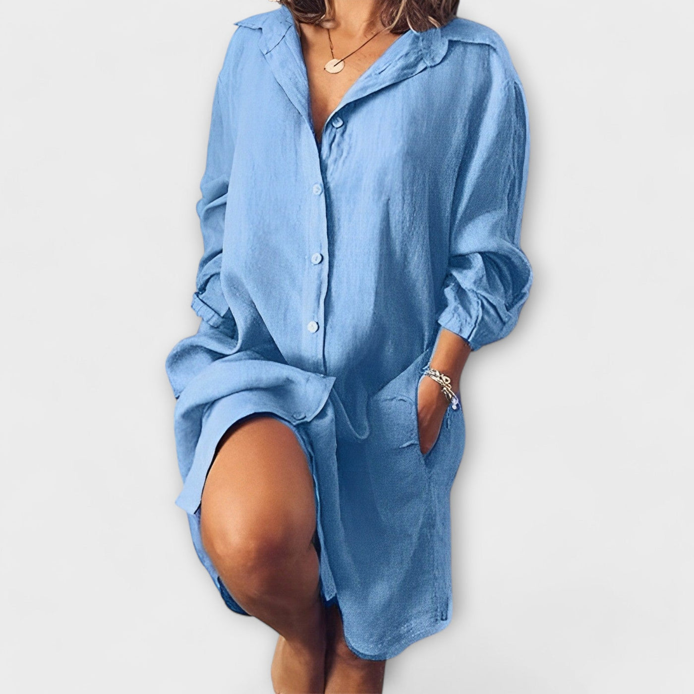 Blusa in lino casual per ogni giorno