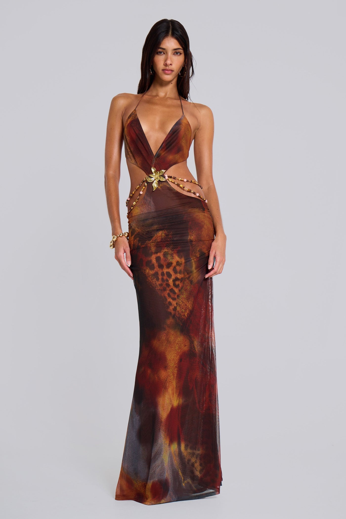 Abito Maxi Jungle Whiskey