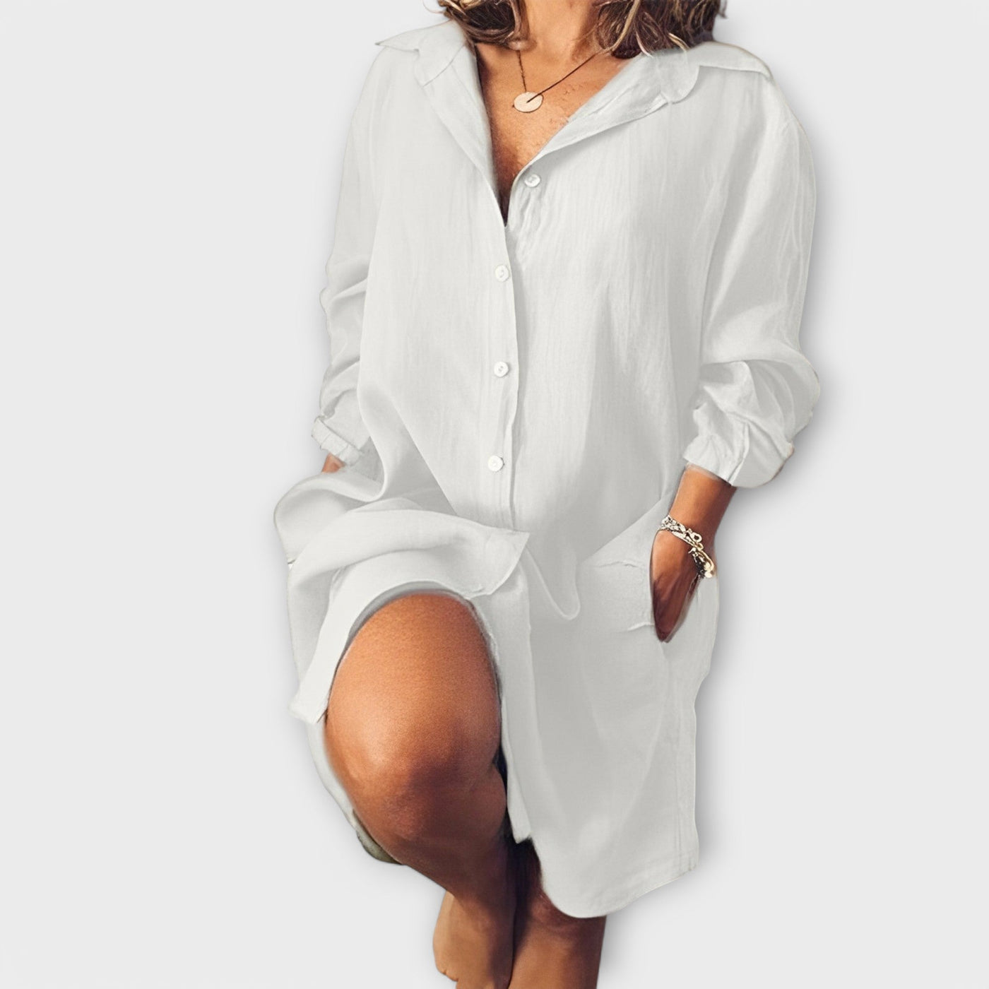 Blusa in lino casual per ogni giorno