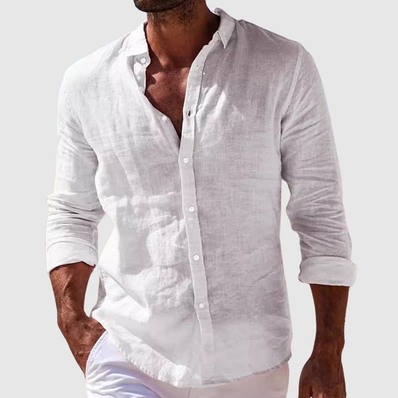 Cotone e Lino Elegante Polo Casual