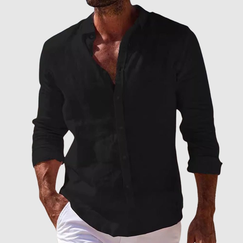 Cotone e Lino Elegante Polo Casual