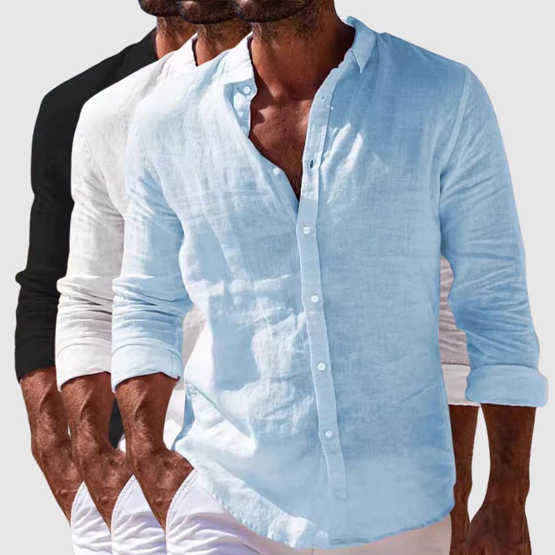Cotone e Lino Elegante Polo Casual