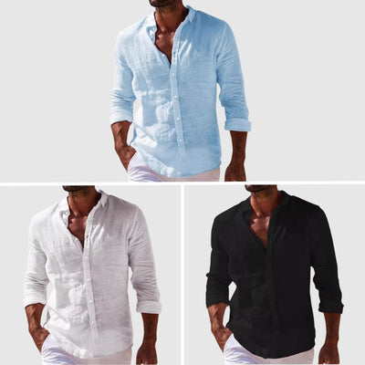 Cotone e Lino Elegante Polo Casual