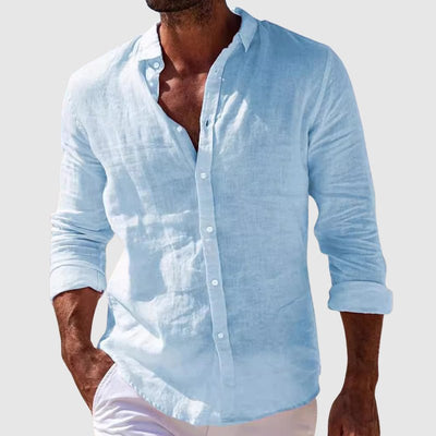 Cotone e Lino Elegante Polo Casual
