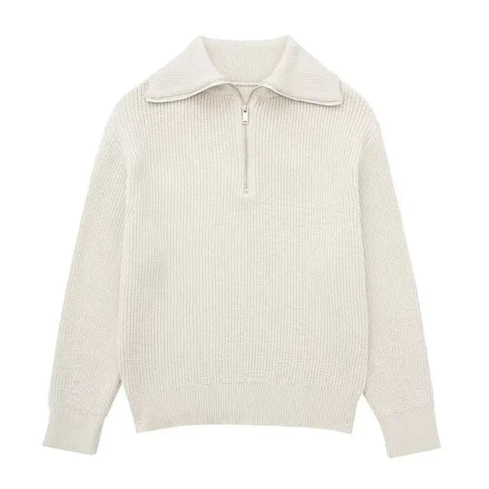 Lenoir™ | Pull con zip a righe