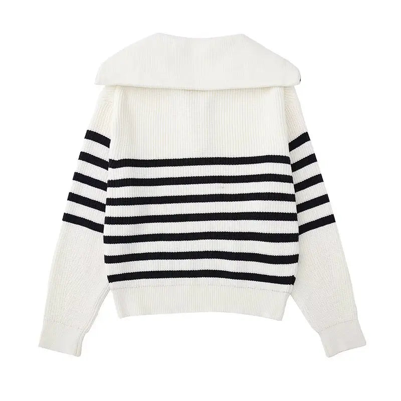 Lenoir™ | Pull con zip a righe