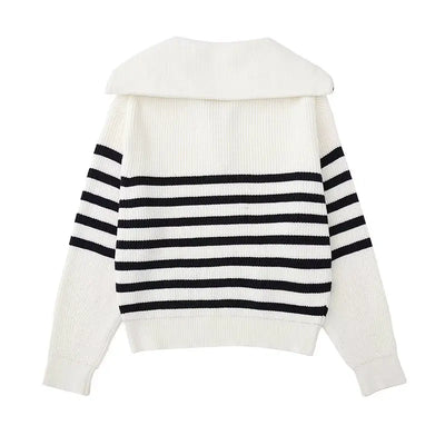 Lenoir™ | Pull con zip a righe