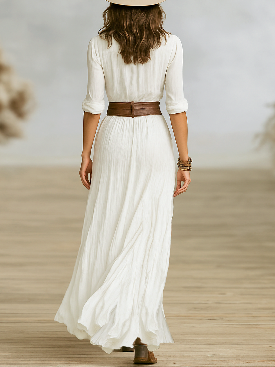 Vestito Maxi Plissettato