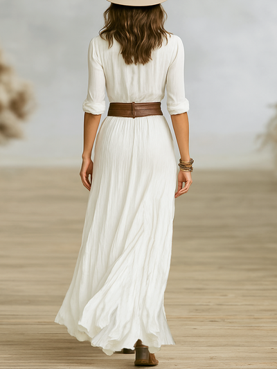 Vestito Maxi Plissettato