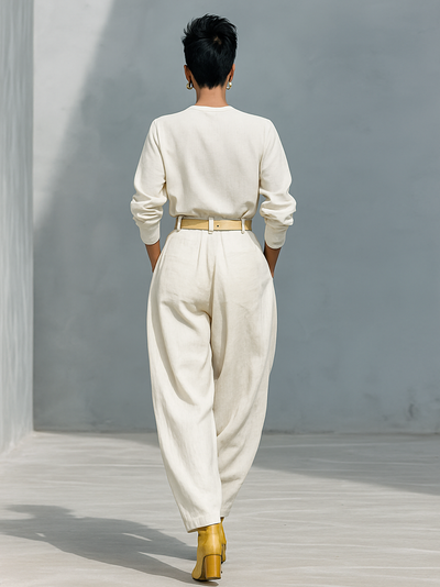 Camicia da donna con pantaloni a gamba larga