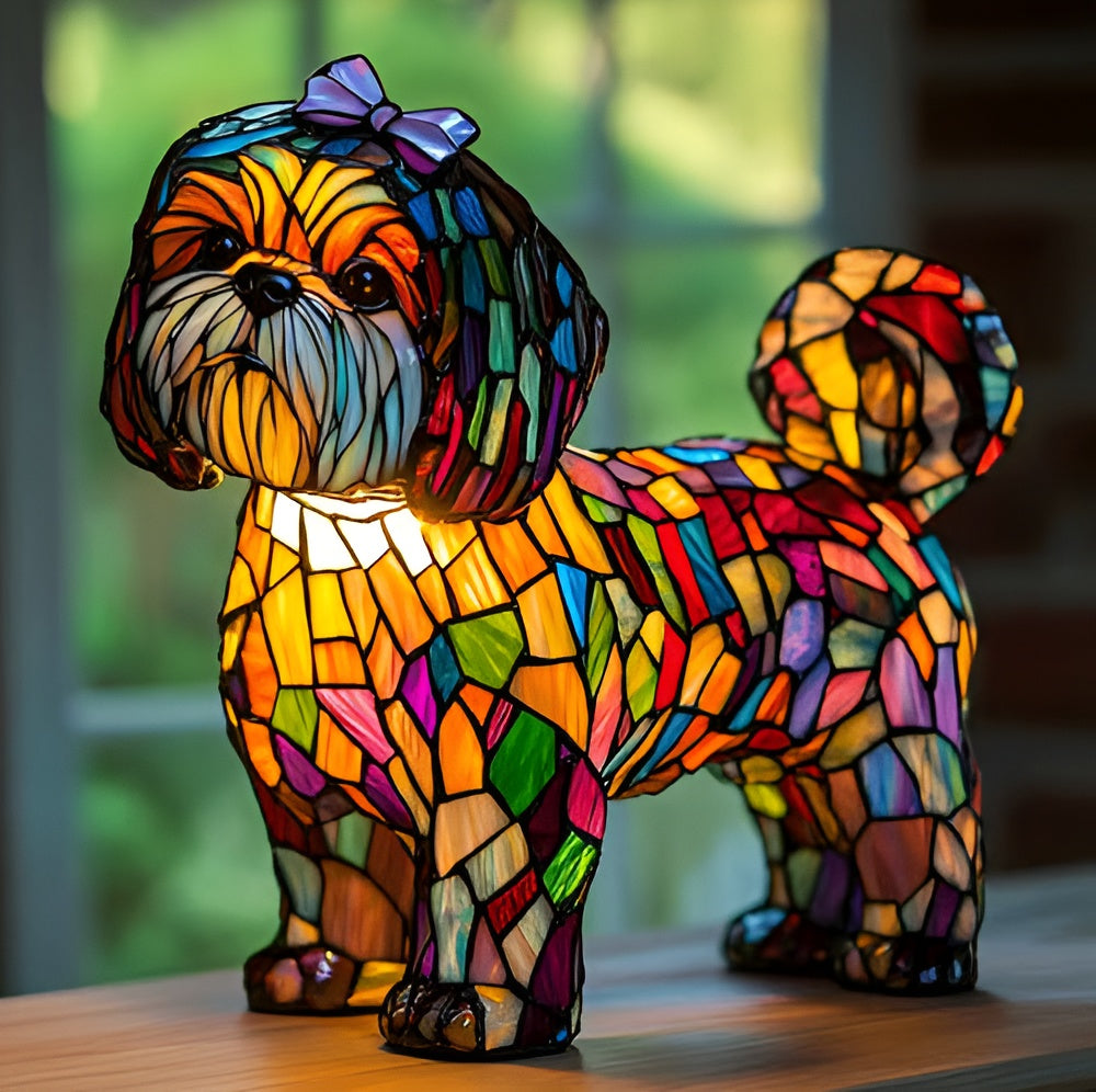 Mimine – Lampada magica per cani in vetro colorato