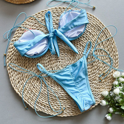 Novalee | Costume da Bagno con Ricamo a Spacchi