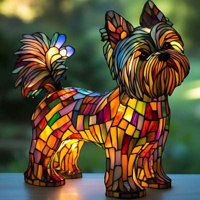 Plume – Lampada magica per cani in vetro colorato