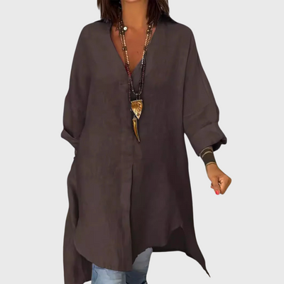 Camicia elegante con scollo a V