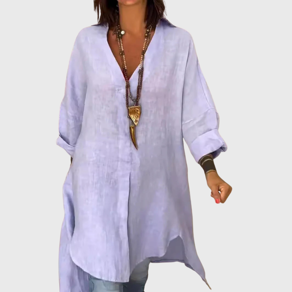 Camicia elegante con scollo a V