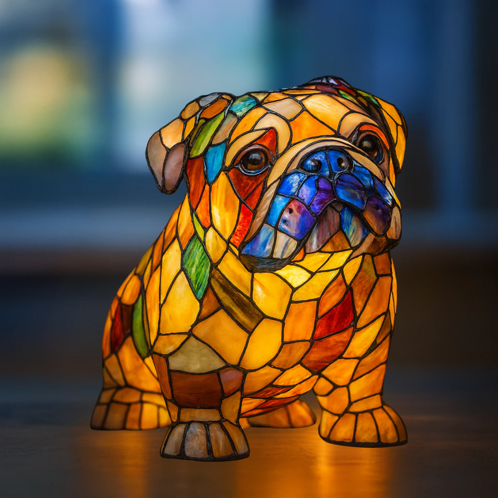Noiraud – Lampada magica per cani in vetro colorato
