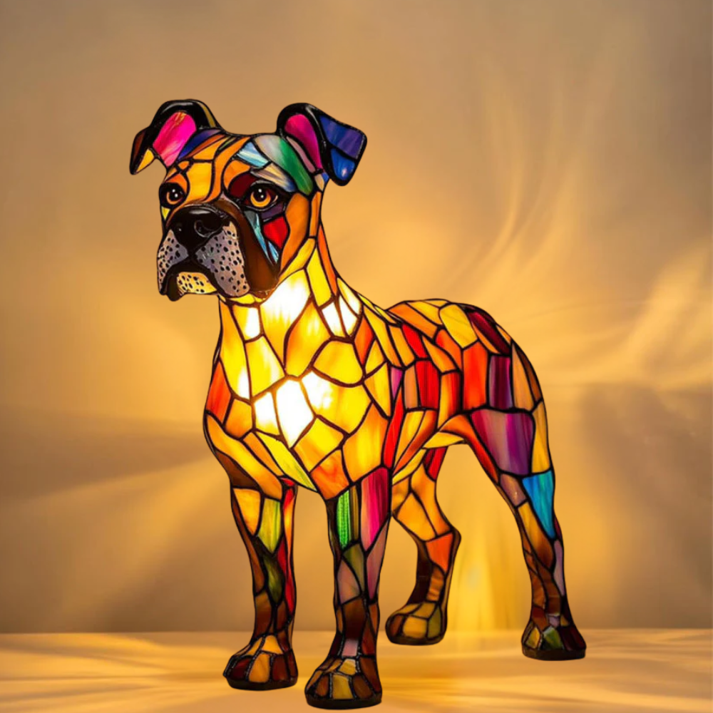 Gaston – Lampada magica per cani in vetro colorato