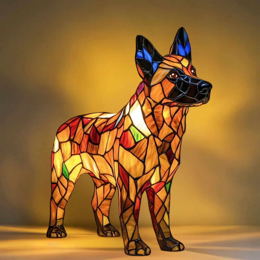 Zouzou – Lampada magica per cani in vetro colorato