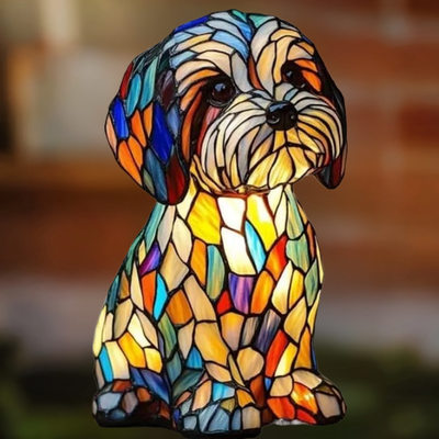 Papouille – Lampada magica per cani in vetro colorato
