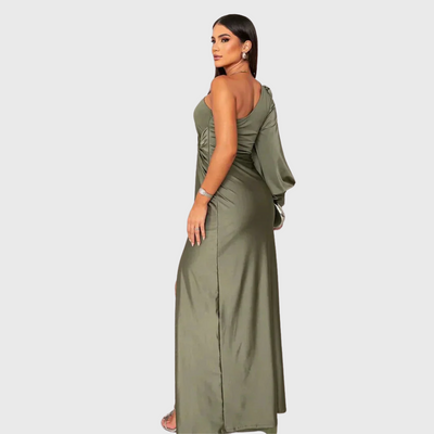 Elegante abito lungo monospalla
