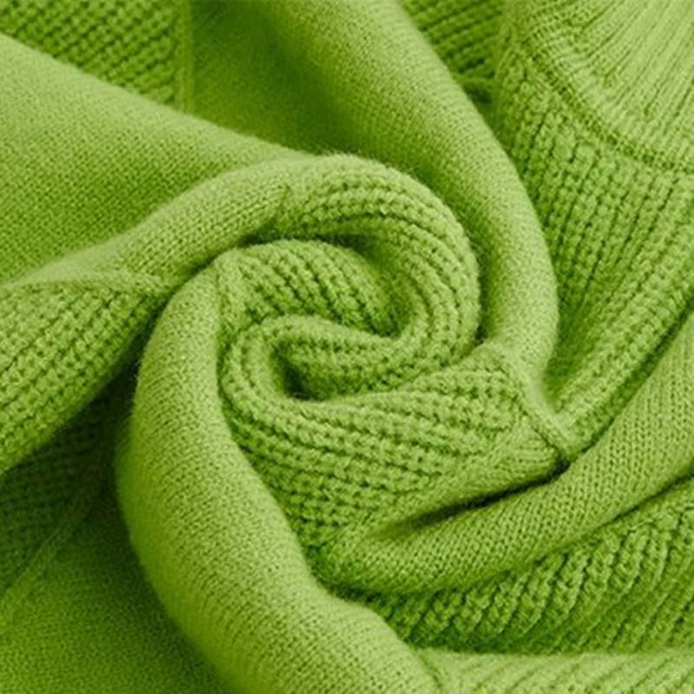 Maglione geometrico a collo alto a maniche lunghe