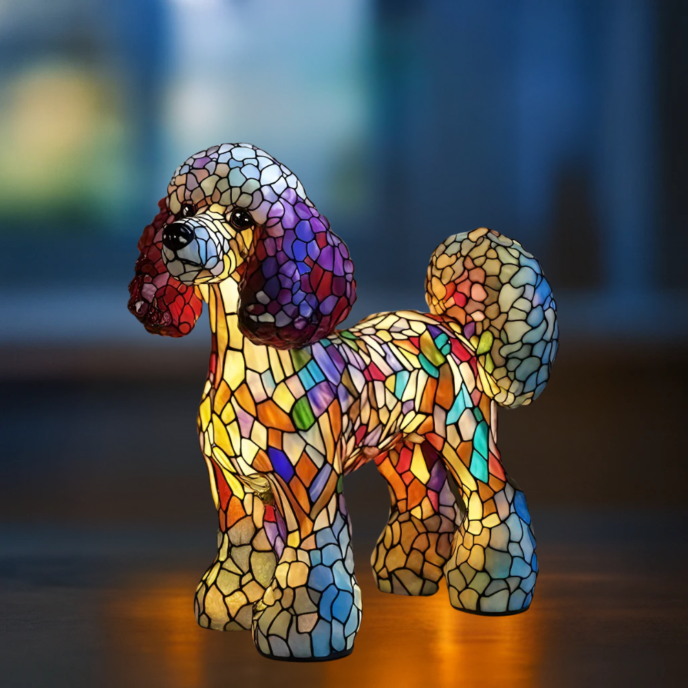 Pépette – Lampada magica per cani in vetro colorato