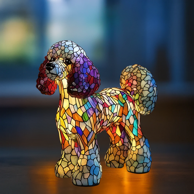 Pépette – Lampada magica per cani in vetro colorato